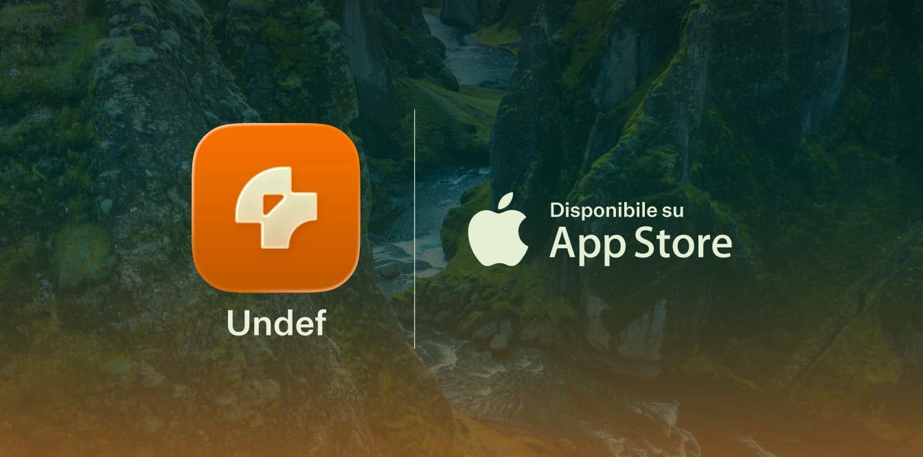 The Undef icon on a phone screen, next to the App Store badge