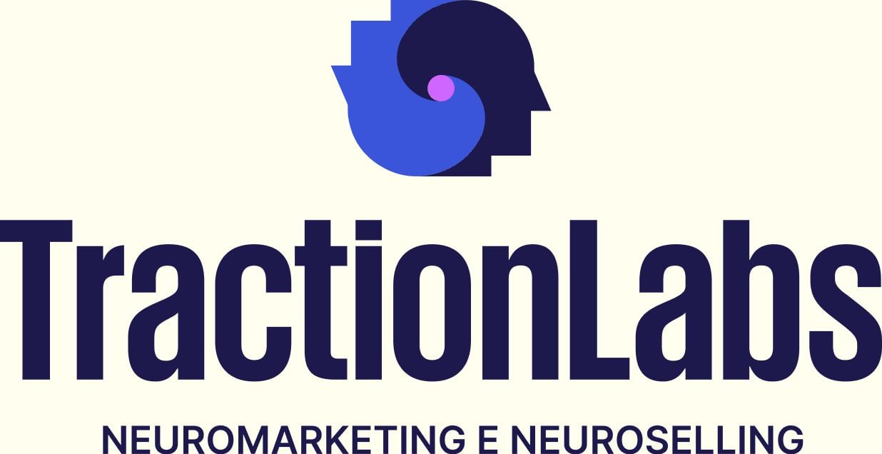 TractionLabs mark, logotype and payoff: neuromarketing and neuroselling
