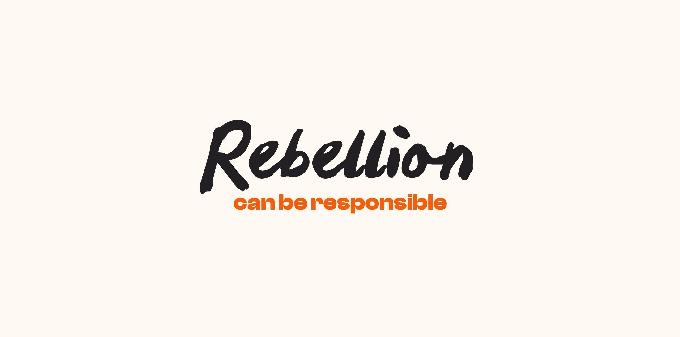 “Rebellion” lettering for the Asja brand
