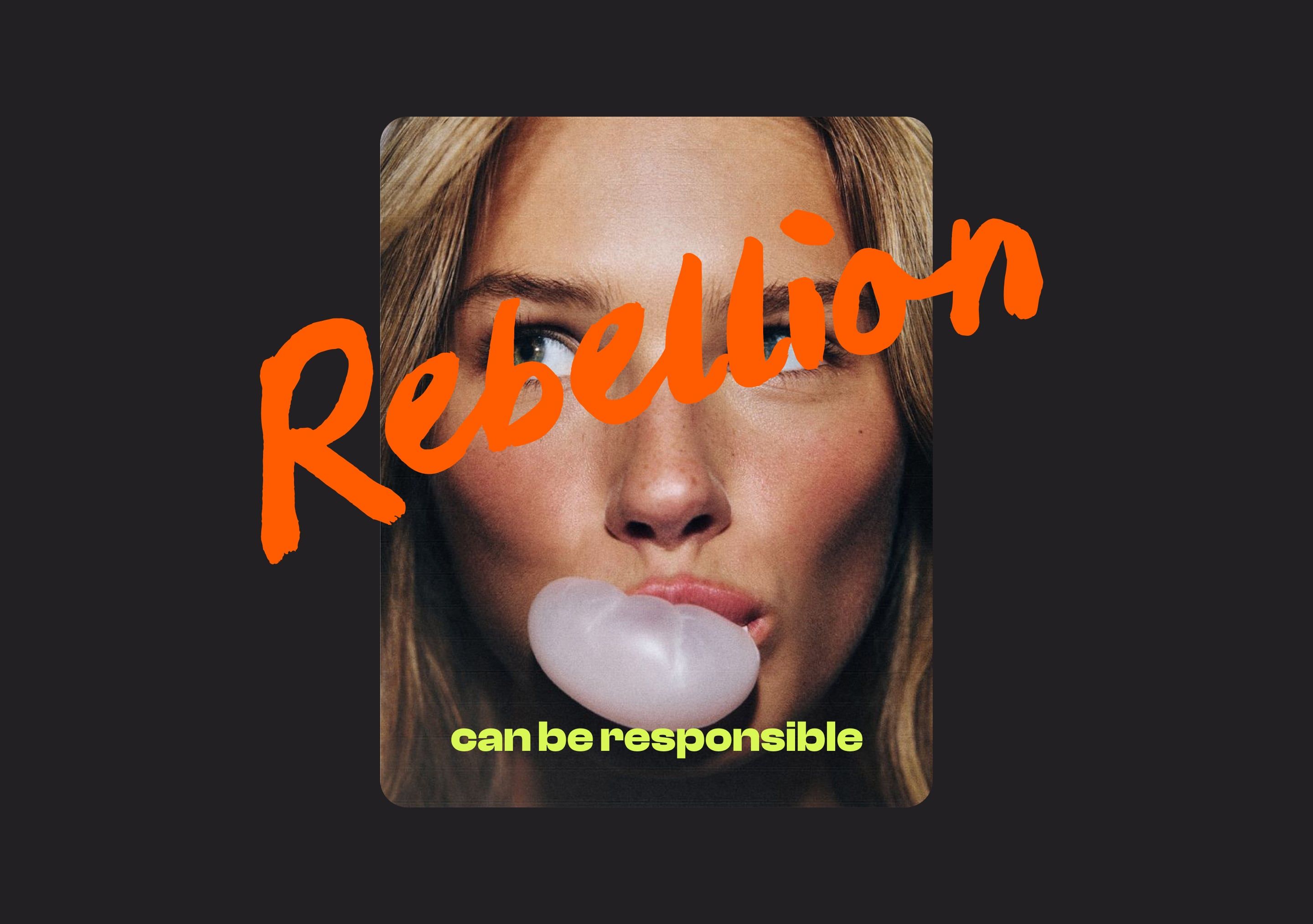 Portrait with the Rebellion lettering applied