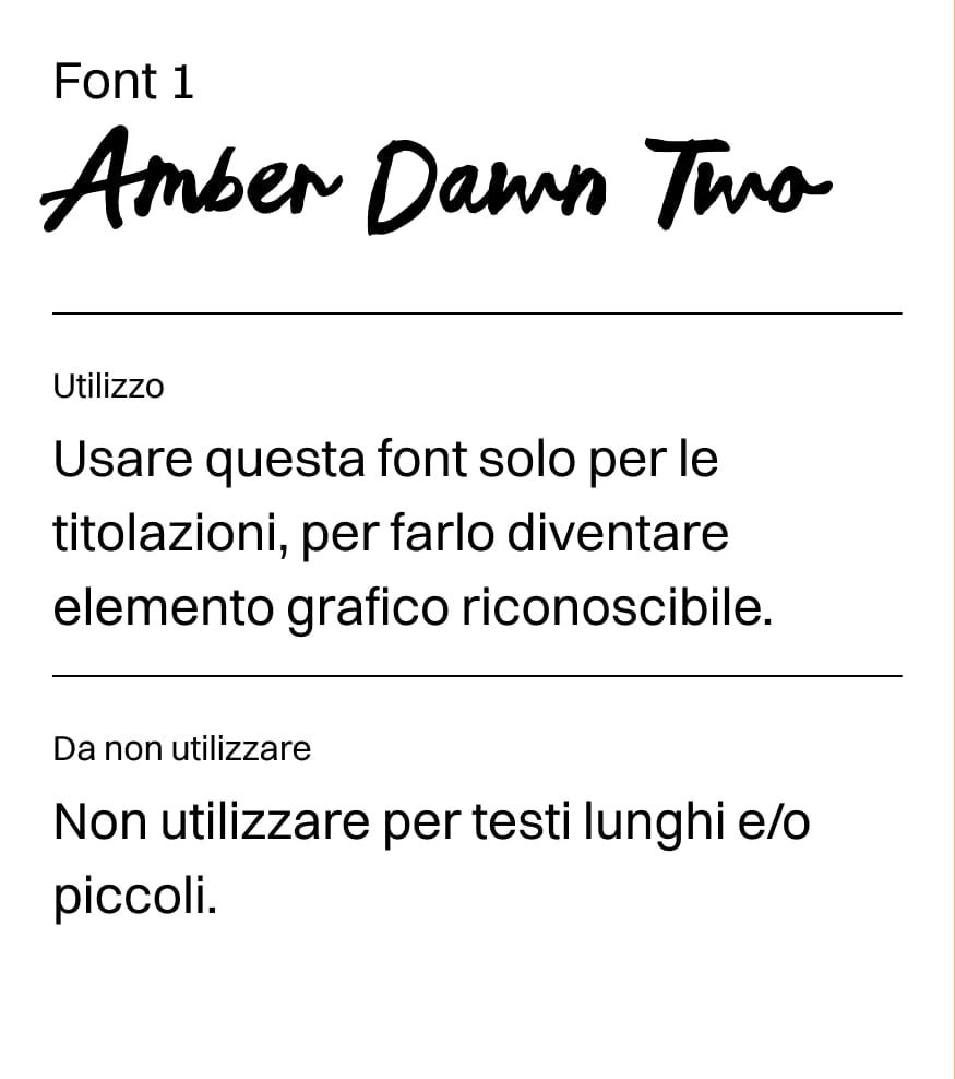 The three brand typefaces: Amber Dawn Two, Clash Display Bold and Inter